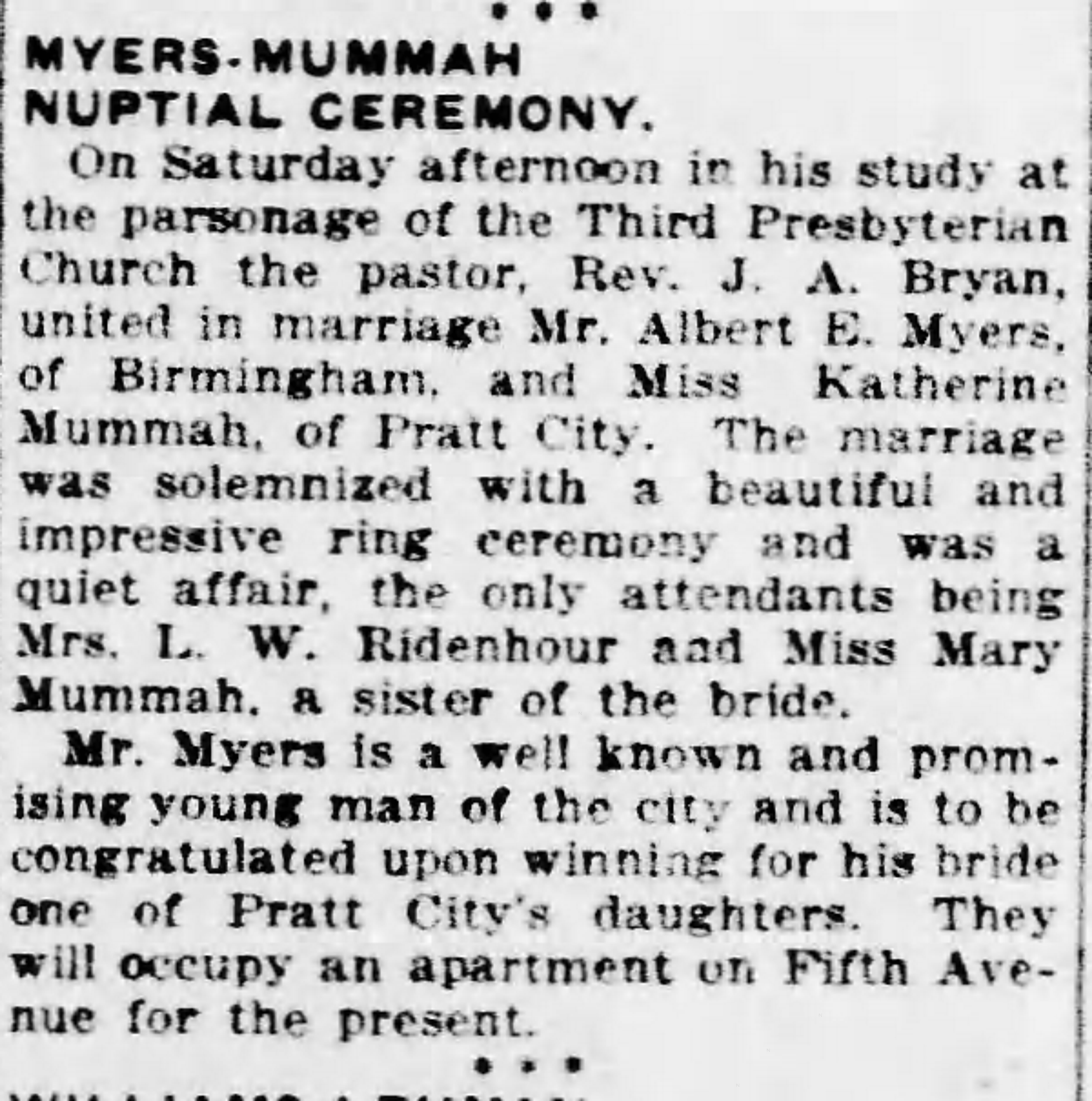 Katherine Mummah-Albert E. Myers